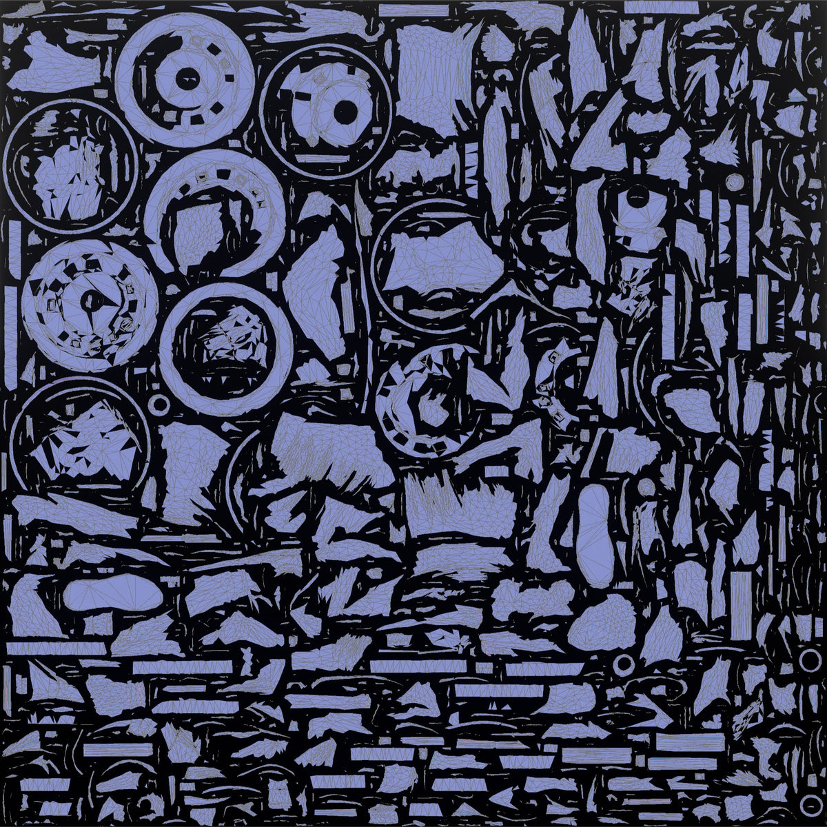 Weightlifter Man Holding A Barbell Across The Shoulders In A Squat Stance - UV layout, normal map