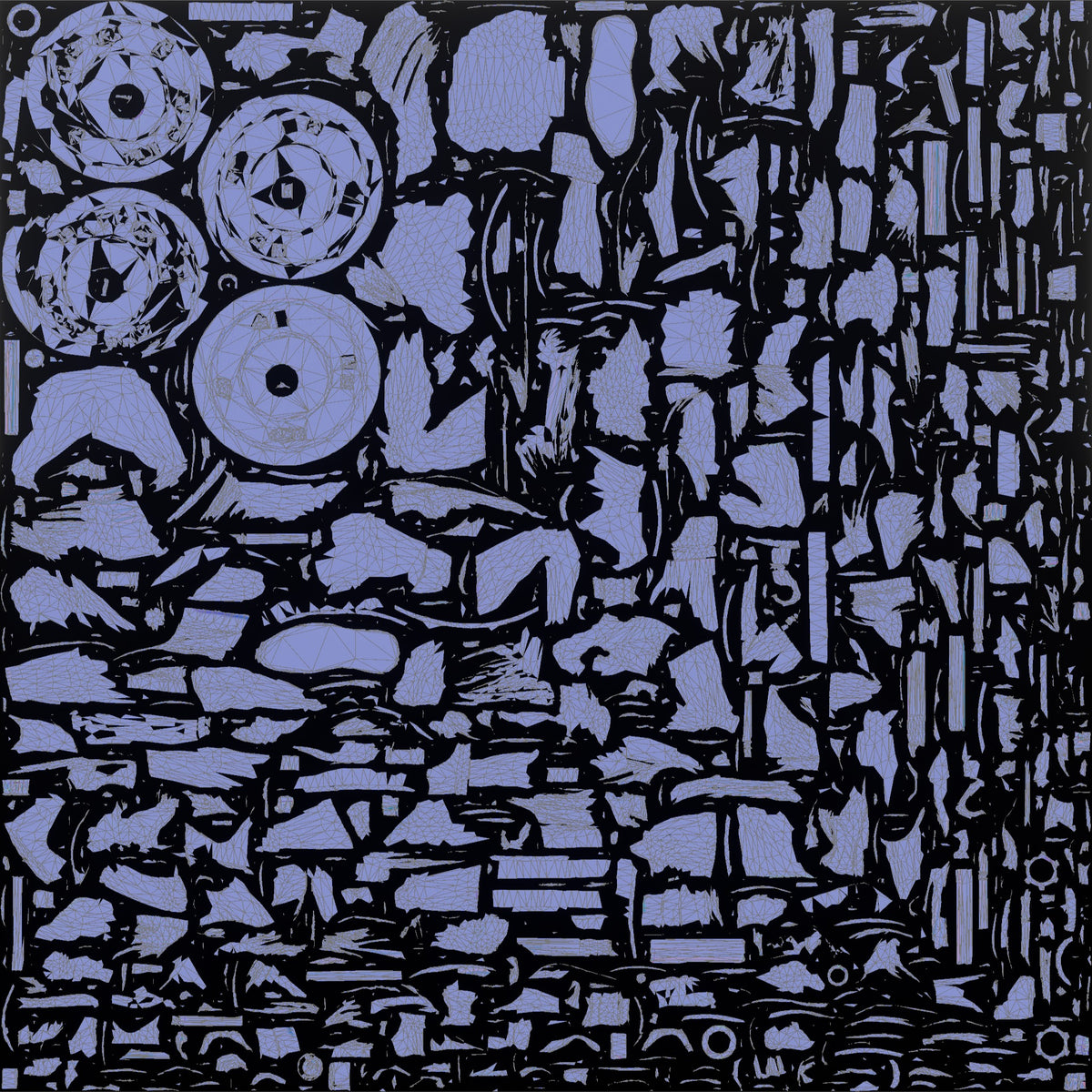 Weightlifter Man Holding A Barbell Across The Shoulders In A Squat Stance - UV layout, normal map
