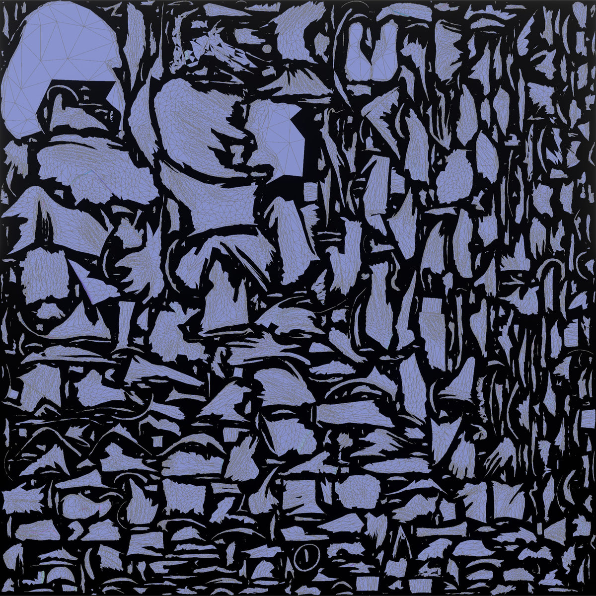 Spa Client Man Reclining Pose, Holding A Cold Eye Mask Near The Face - UV layout, normal map