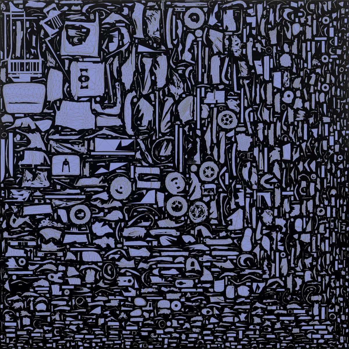 Man Customer Sitting In A Mobility Scooter - UV layout, normal map