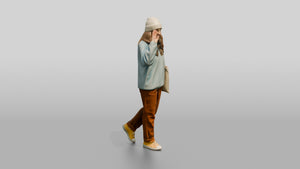 Casual Student Urban Creative Woman 10 - 3D character model, view 1