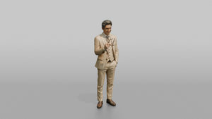 Wedding Guest Winking, Holding Sunglasses - 3D character model, view 1