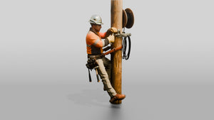 Construction Worker Man 35 - 3D character model, view 1