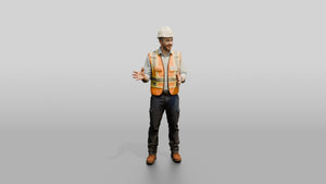 Construction Worker Man 76 - 3D character model, view 1