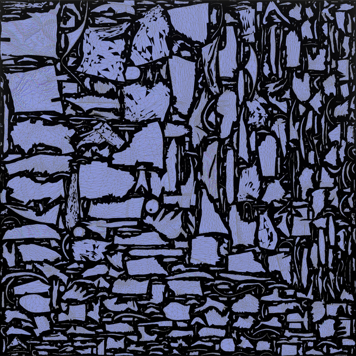 Curvy African Woman Drinking Iced Coffee in a Print Tunic - UV layout, normal map