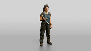 Mechanic Holding a Torque Wrench - 3D character model, view 1