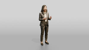 Woman Presenting at a Summit - 3D character model, view 1