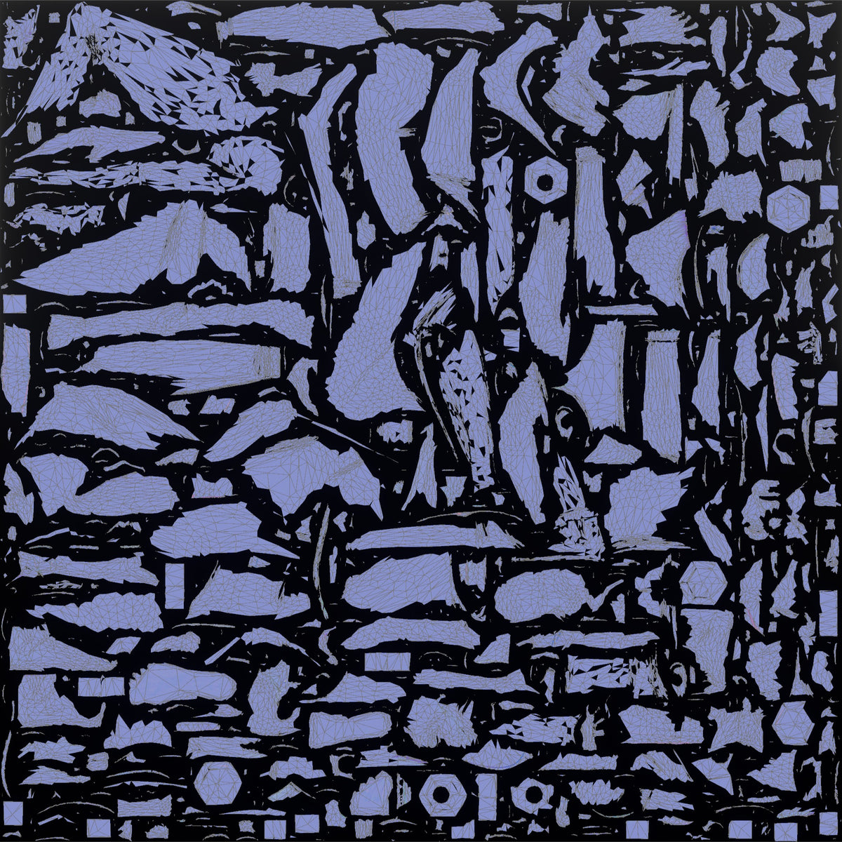 Weightlifter Woman Holding Two Dumbbells At The Sides Mid-lunge - UV layout, normal map