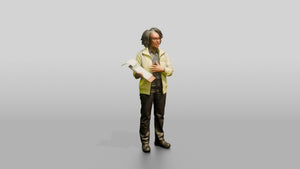 Construction Worker Woman 97 - 3D character model, view 1