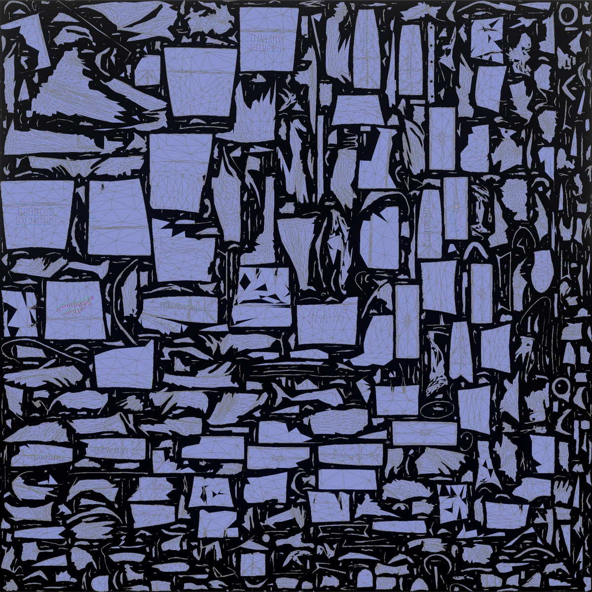 Man Customer Carrying Several Shopping Bags In Both Hands - UV layout, normal map