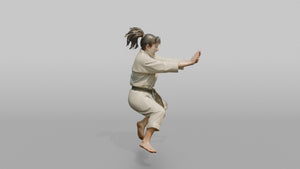 Karate Master Explosive Double-Palm Strike - 3D character model, view 1