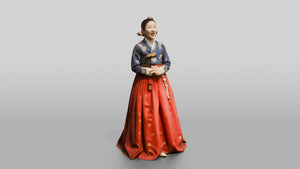 Opera Soprano Singing in Hanbok - 3D character model, view 1
