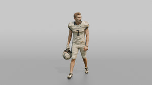 Placekicker Lining Up His Approach - 3D character model, view 1