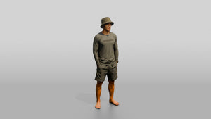 Man Standing With Hands in Pockets - 3D character model, view 1
