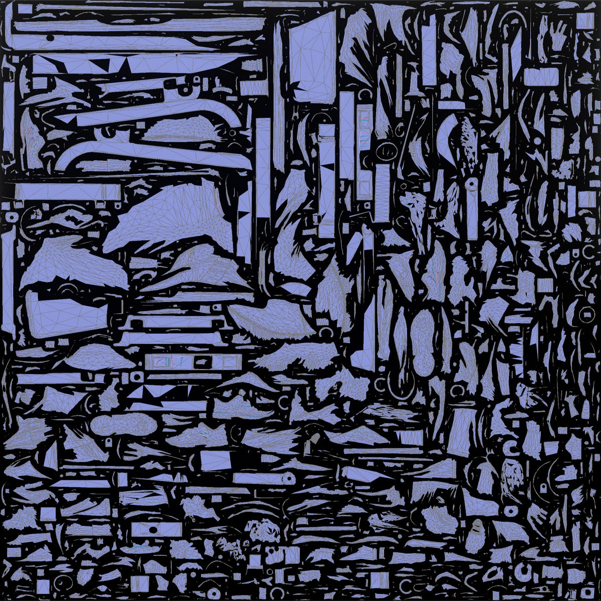 Man Sitting on Weight Bench - UV layout, normal map