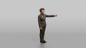 Receptionist Woman Pointing Toward An Elevator - 3D character model