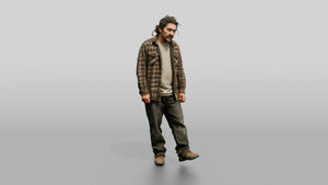 Homeless Man Looking Disheveled and Swaying Slightly - 3D character model, view 1