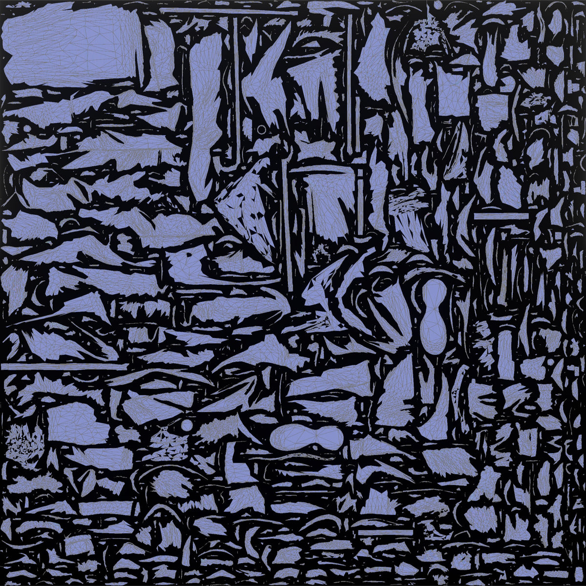 Grandmother Holding A Walking Cane, Standing Upright - UV layout, normal map