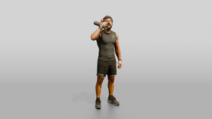 Slender Young Iraqi Man in Athletic Wear - 3D character model, view 1