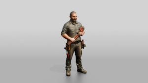 Construction Worker Man 93 - 3D character model, view 1