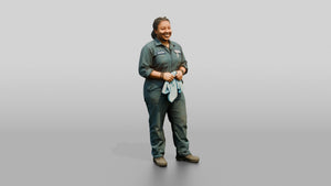 Mechanic Holding a Shop Towel - 3D character model, view 1