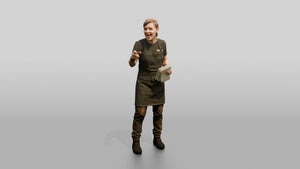 Expeditor Calling Ticket Orders - 3D character model, view 1