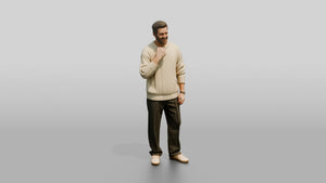 Cozy Oversized Casual Man 05 - 3D character model, view 1