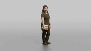 Nail Technician Woman Holding A Stack Of Nail Files - 3D character model