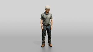 Construction Worker Man 87 - 3D character model, view 1