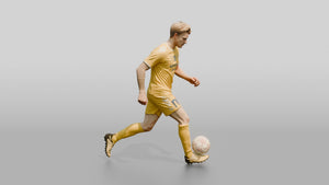 Soccer Player Trapping the Ball - 3D character model, view 1