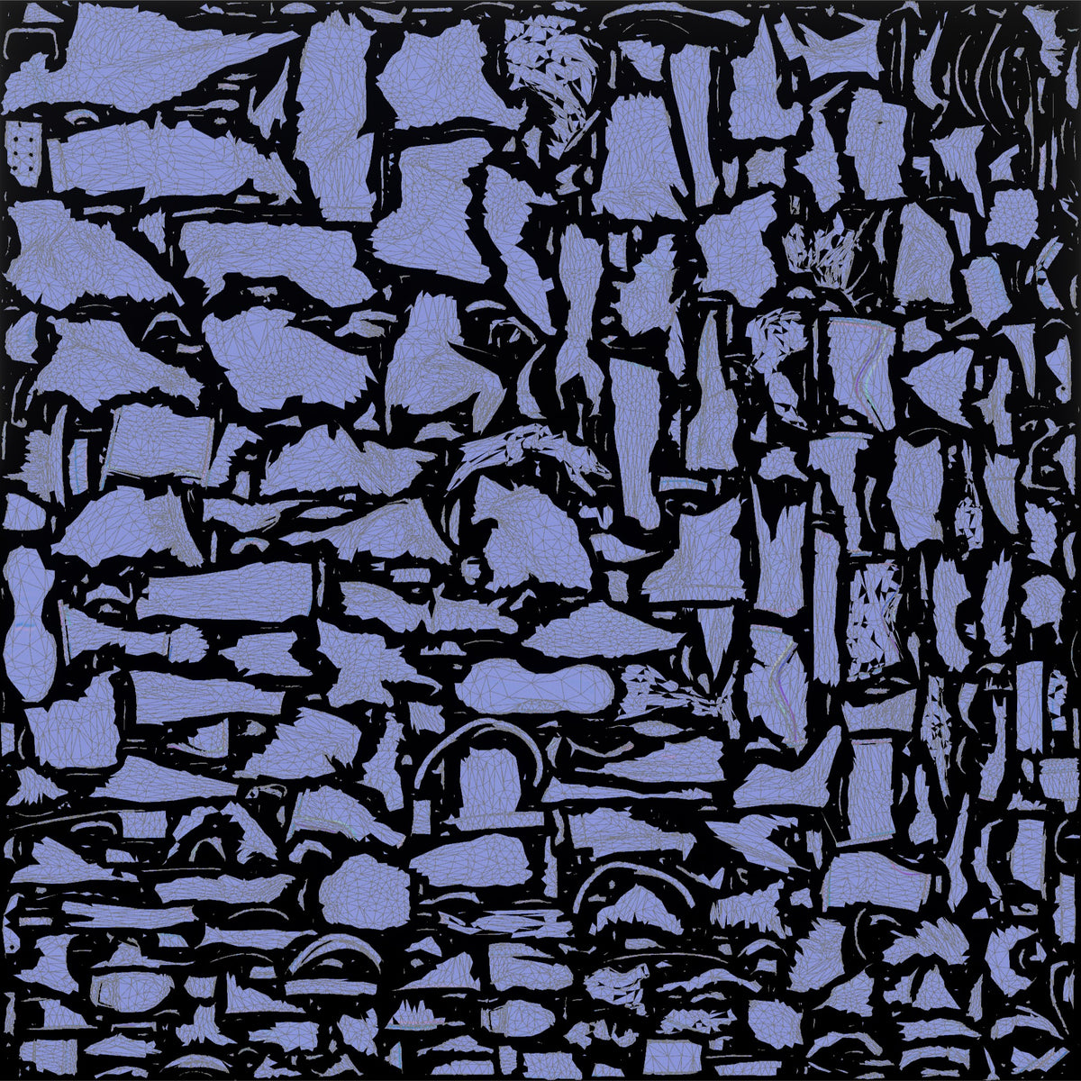 Man Standing with Chalk on Hands - UV layout, normal map