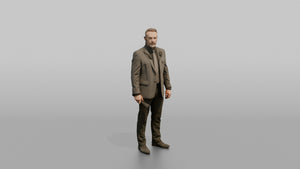 Door Staff Man Holding A Flashlight - 3D character model