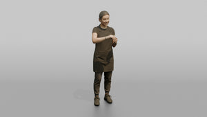 Nail Technician Man Gesturing With Hands As If Filing Nails - 3D character model