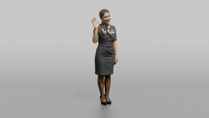 Airline Captain Walking with a Duffel Bag - 3D character model, view 1
