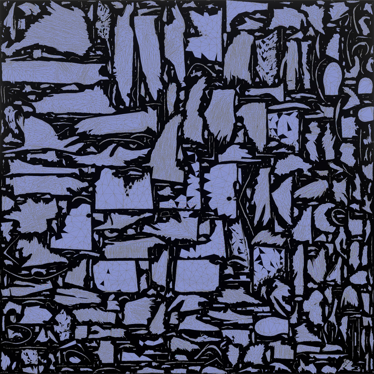 Grandfather Holding A Newspaper, Reading Through His Glasses - UV layout, normal map