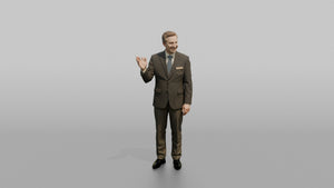 Receptionist Woman Gesturing Welcome With One Open Hand - 3D character model