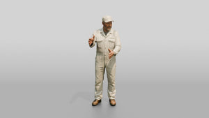 Construction Worker Man 85 - 3D character model, view 1