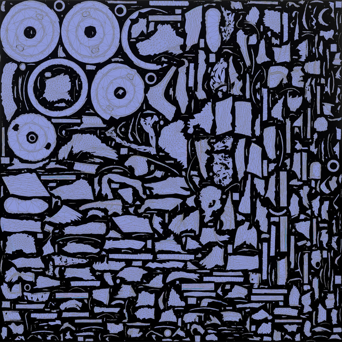 Woman in Athletic Squat Stance - UV layout, normal map