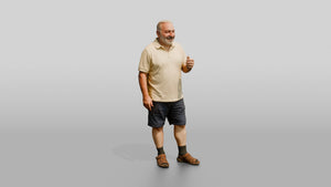 Plus-Size Maltese Man Laughing and Talking - 3D character model, view 1