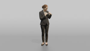 Receptionist Man Adjusting A Name Badge - 3D character model