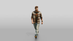 Grunge Skater Man 09 - 3D character model, view 1