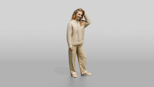 Cozy Oversized Casual Woman 10 - 3D character model, view 1