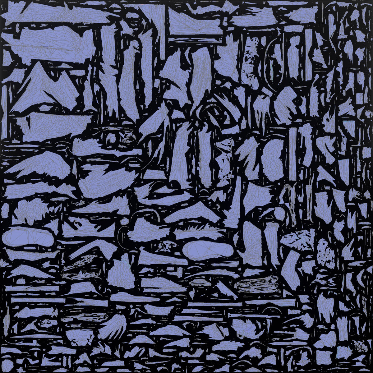 Man Retail Employee Holding A Stack Of Folded Jeans - UV layout, normal map