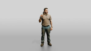 Mechanic Resting a Wrench on Shoulder - 3D character model, view 1