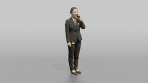 Receptionist Man Holding A Phone To Their Ear - 3D character model