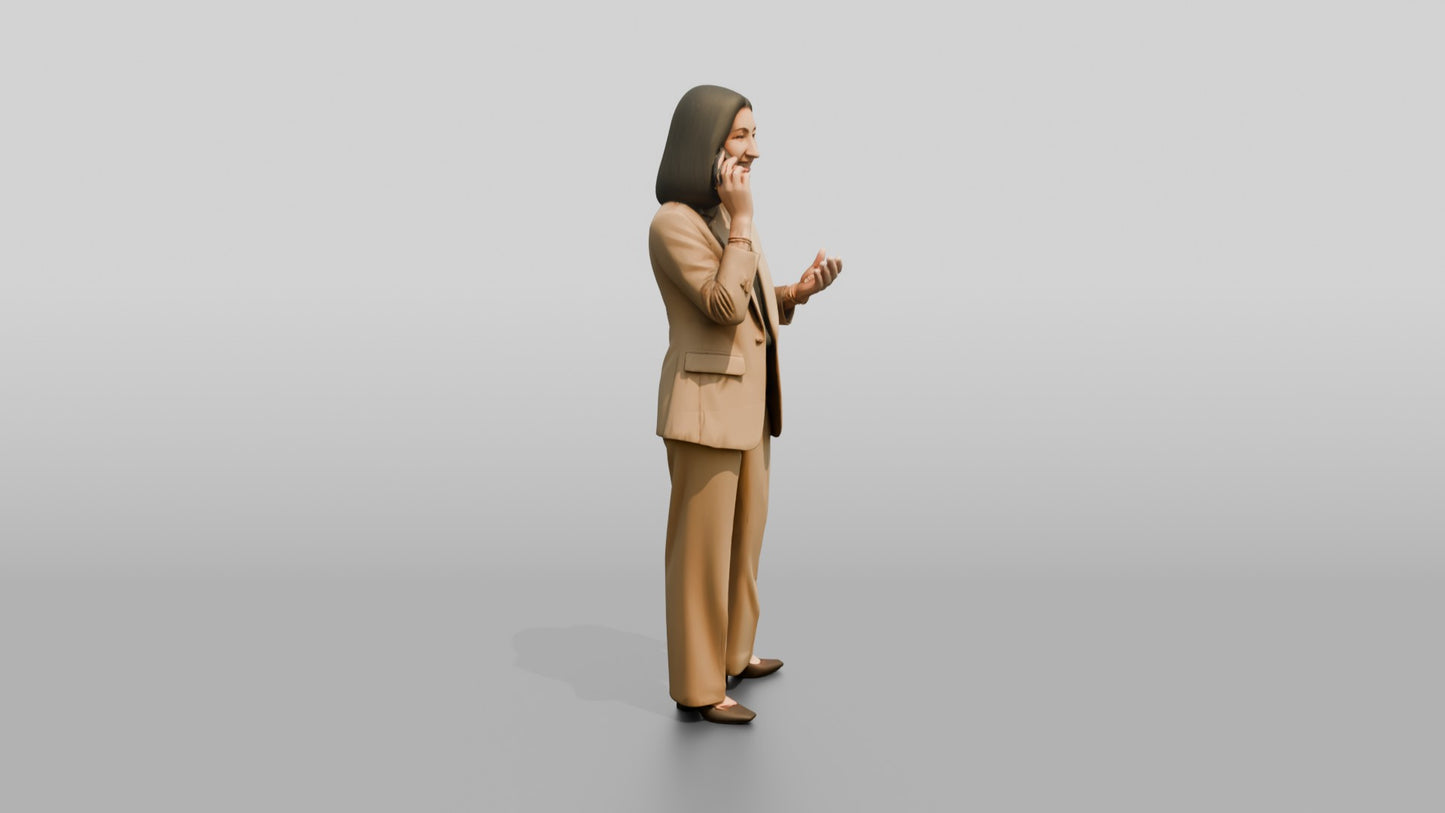 Businesswoman on the Phone in a Pantsuit