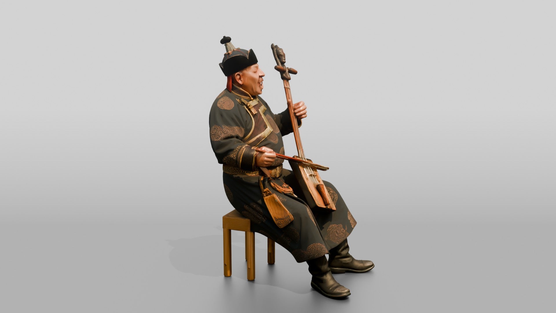 Throat Singer with Horsehead Fiddle