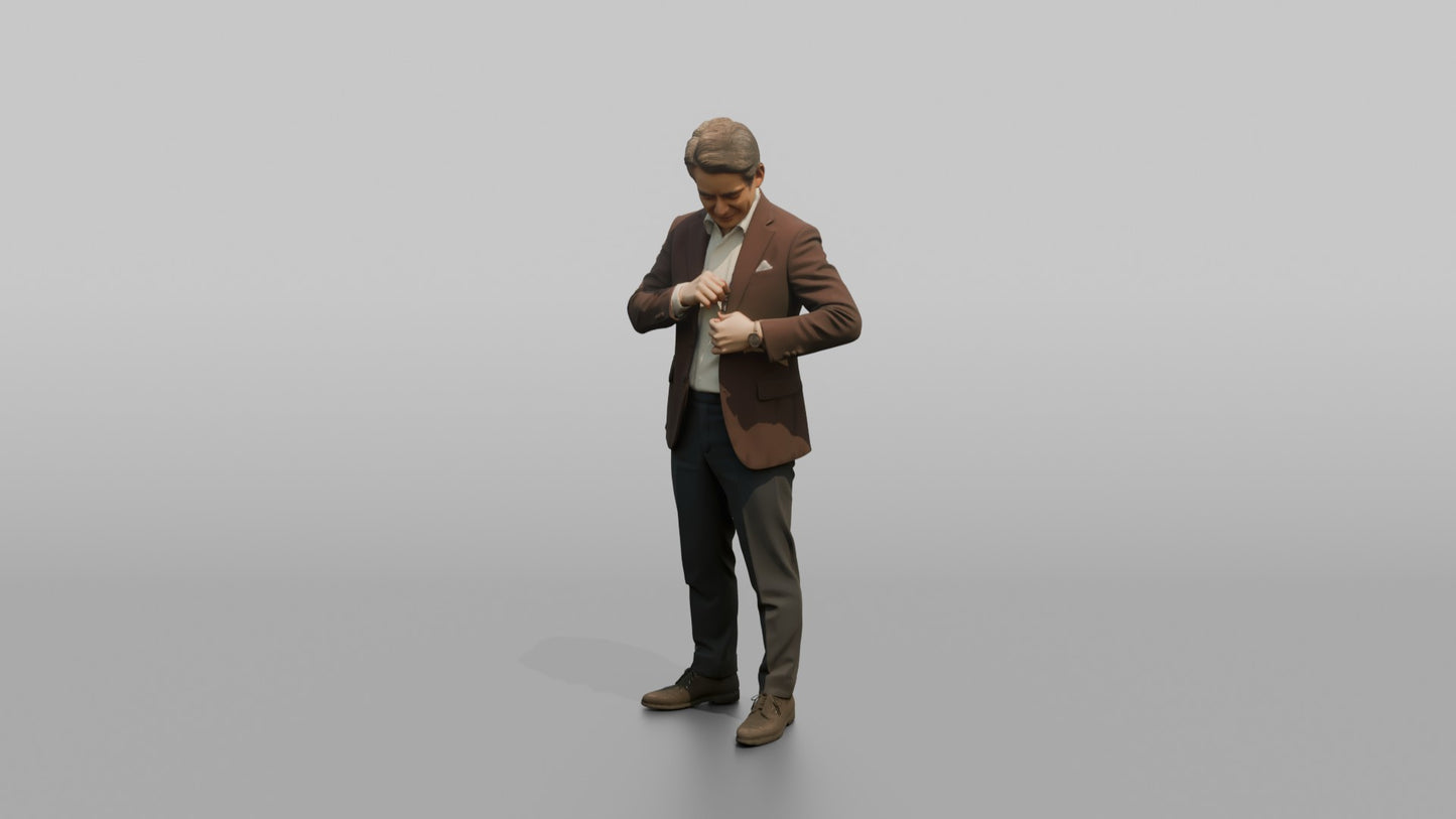 Wedding Guest Checking His Jacket Pocket