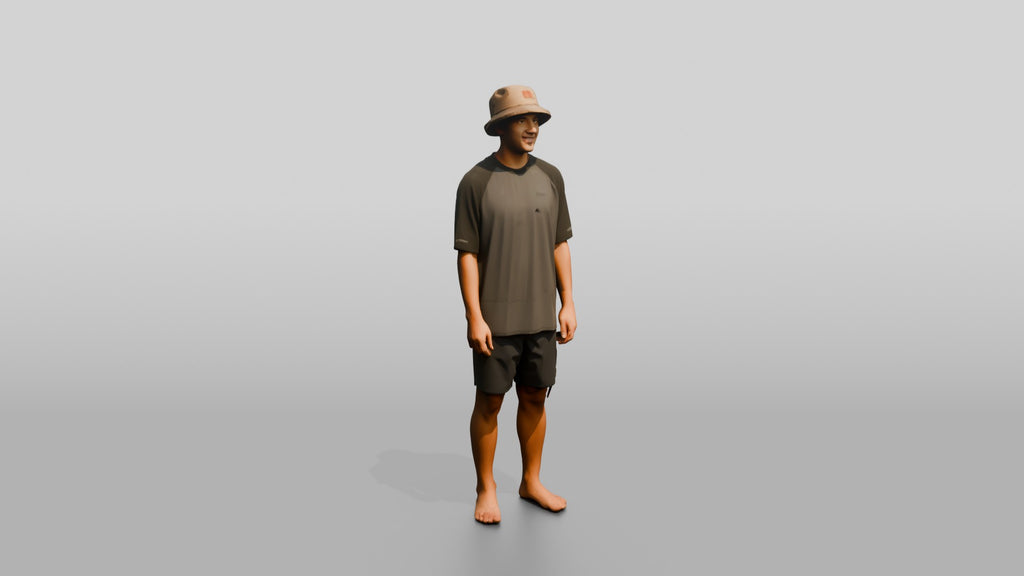 Man Turning to Show Outfit Profile