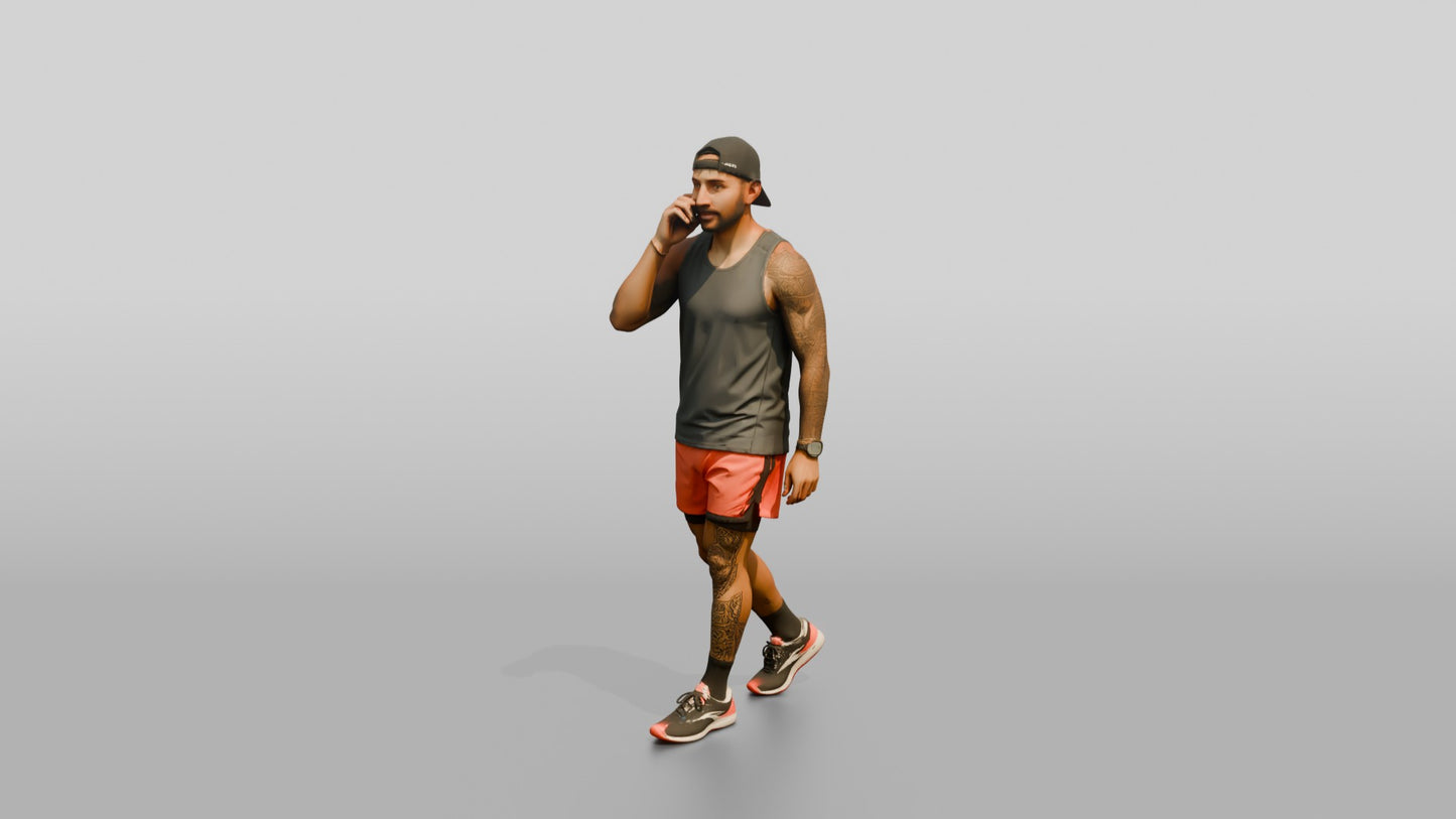 Latino Man in Performance Athletic Wear